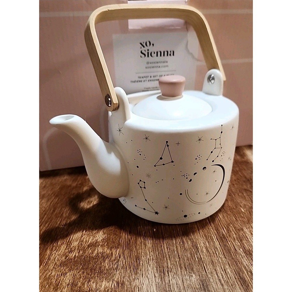 XO SIENNA Tea Pot &Set Of‎ 4 Mugs